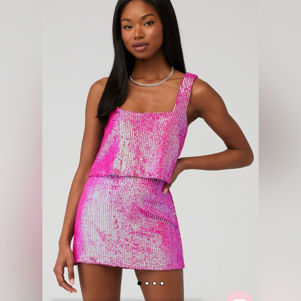 Show Me Your Mumu Pink Sequin Matching Set